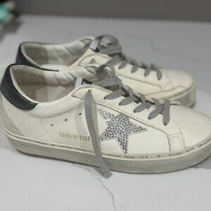 Golden Goose Hi Star Sneakers with Swarovski Star